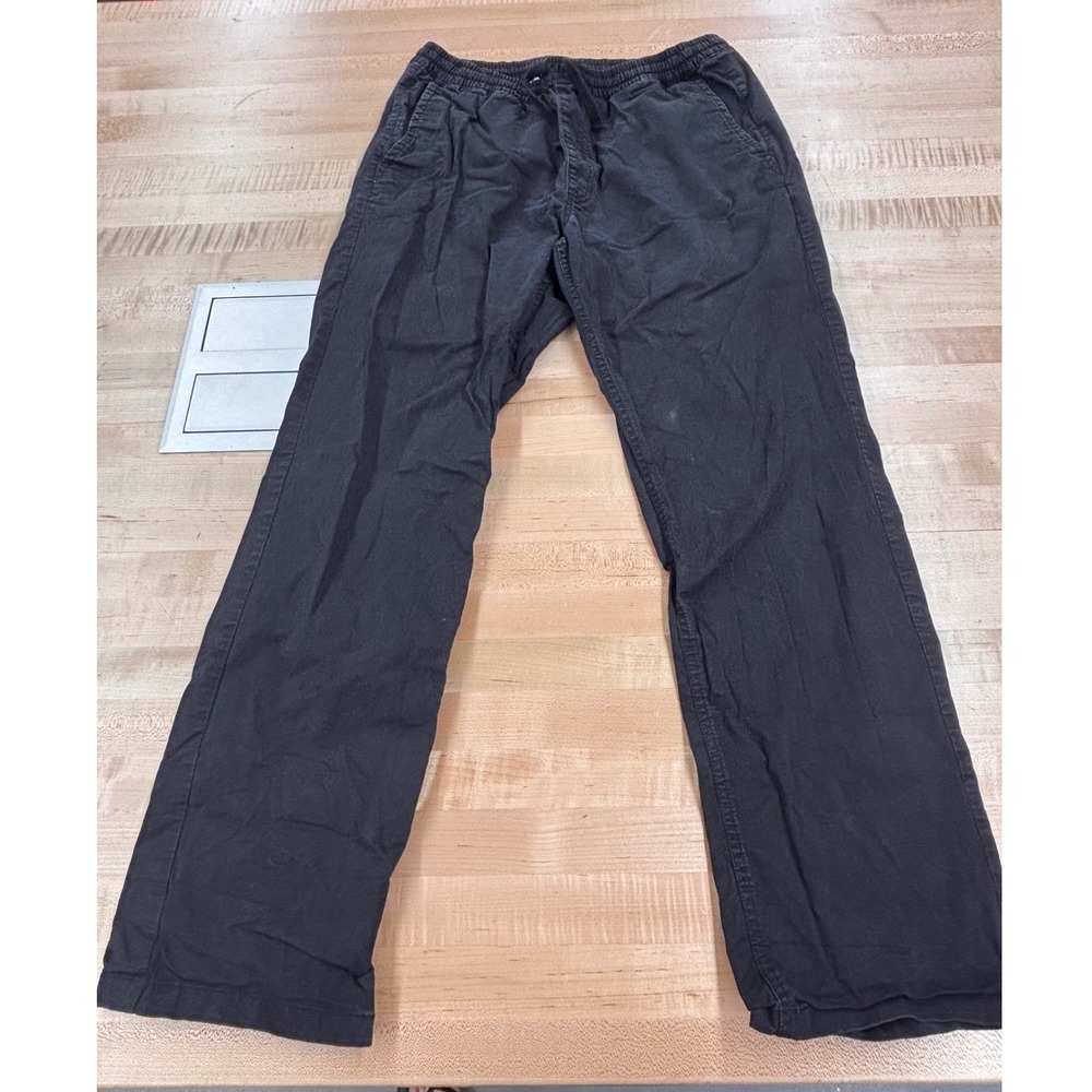 Vans range Elastic Waist Pants Mens Large Black Relaxed Straight Skater Chinos